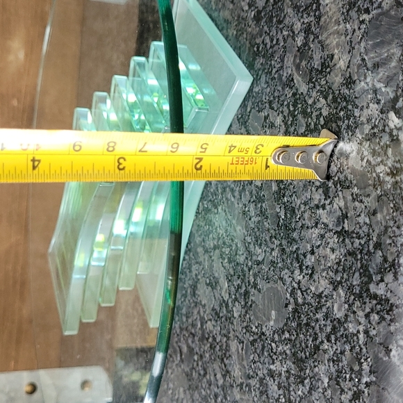 "Retired" Party-lite Art Deco Revival Style Glass Pedestal Plate - Picture 8 of 8